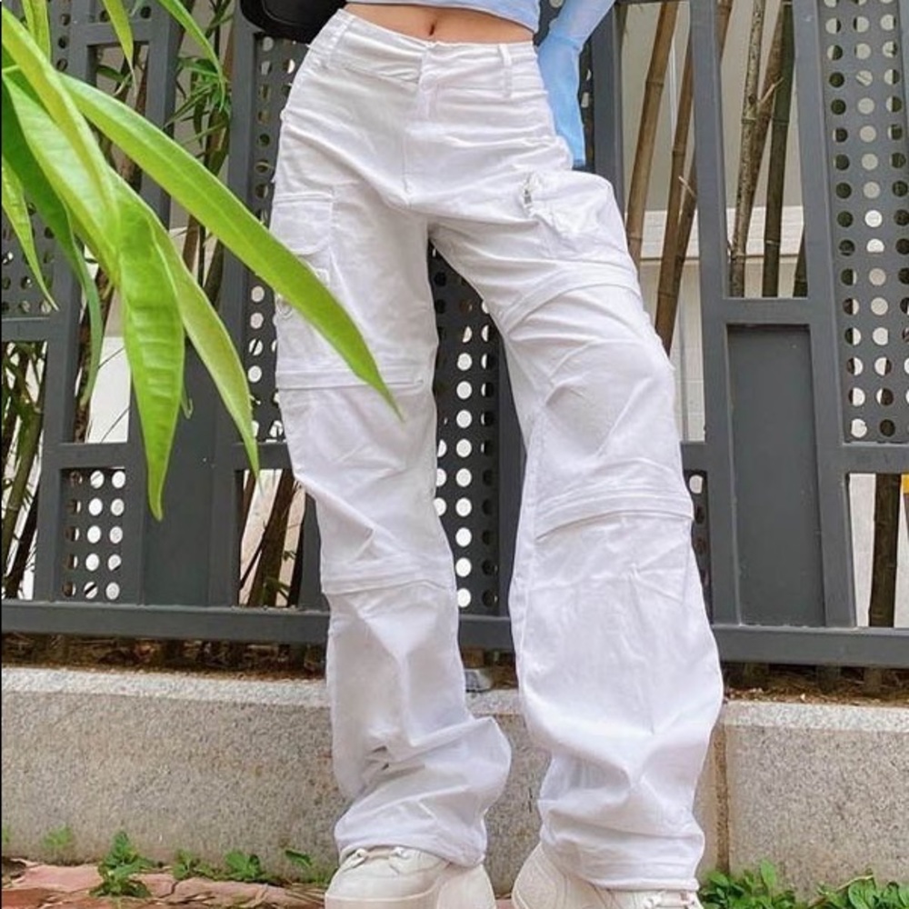 Y2K Baggy White Pants